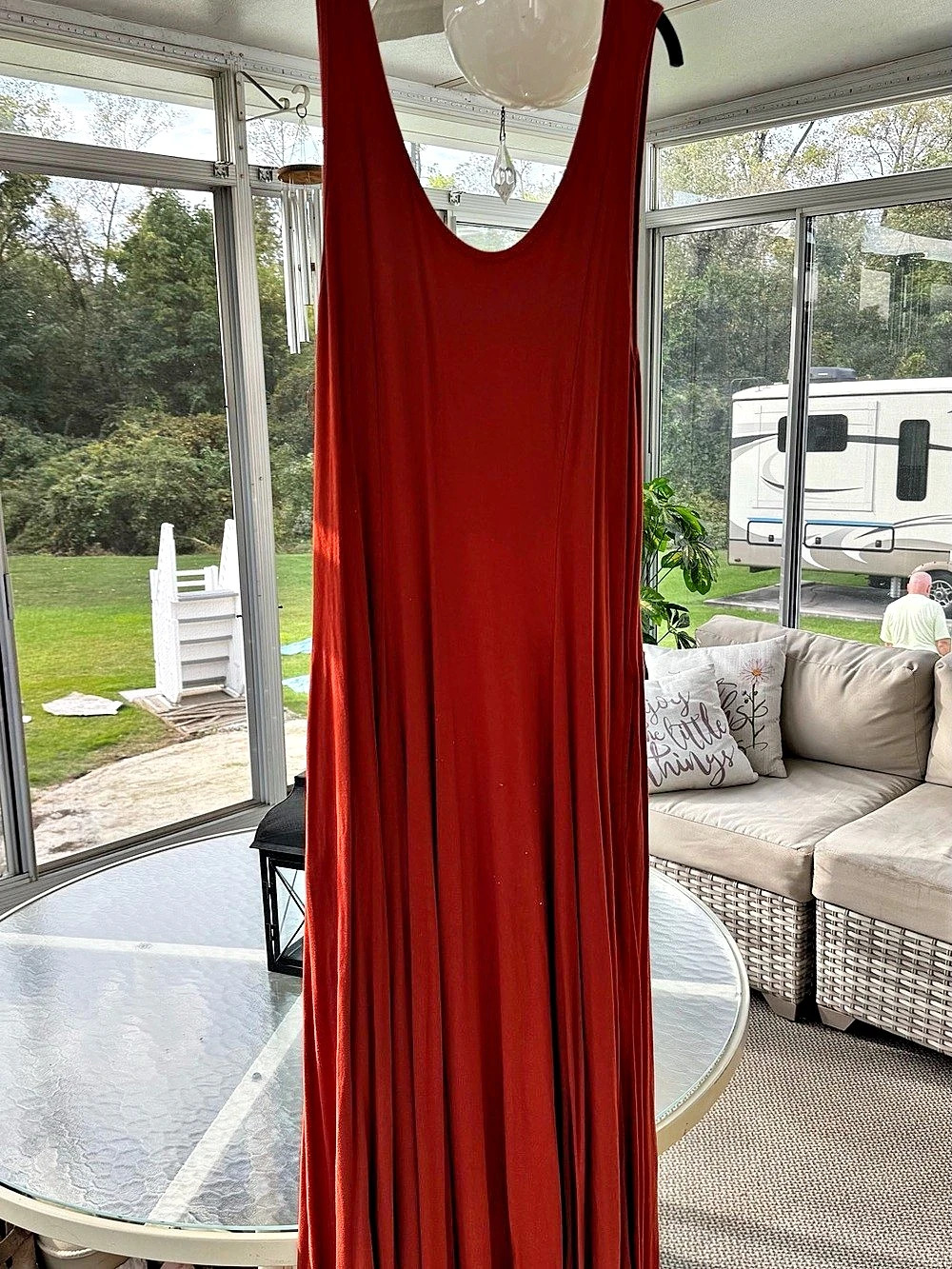 Ava & Viv Red Maxi Dress Like New